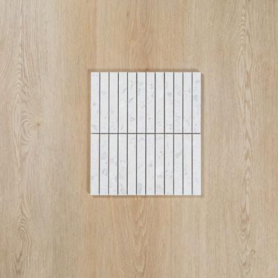 Terrazzo White Honed Moonstone Kit Kat Mosaic