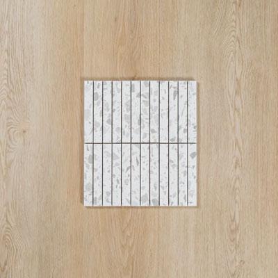 Terrazzo Grey Honed Pumice Kit Kat Mosaic