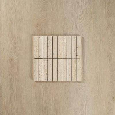 Travertine Concave Kit Kat Mosaic