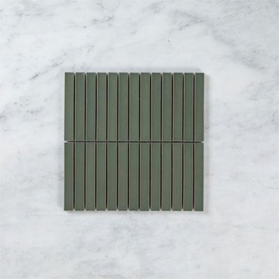 Clovelly Pearl Olive Matte Concave Kit Kat Mosaic